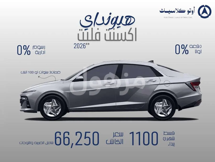 هيونداي اكسنت 2026 أصفار جنوط 15 حساسات خلفية - الرياض